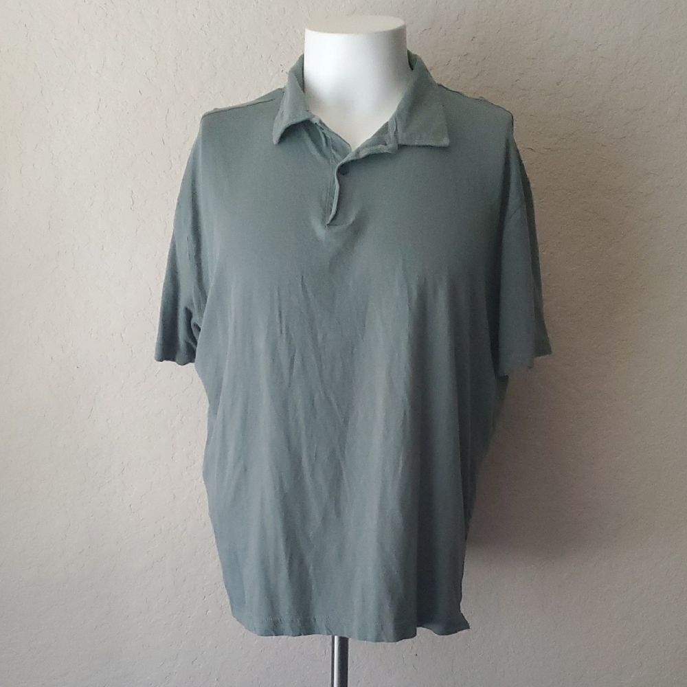 Jachs NY Men's Size XL Olive Green 100% Pima Cotton Short Sleeve Polo Shirt
